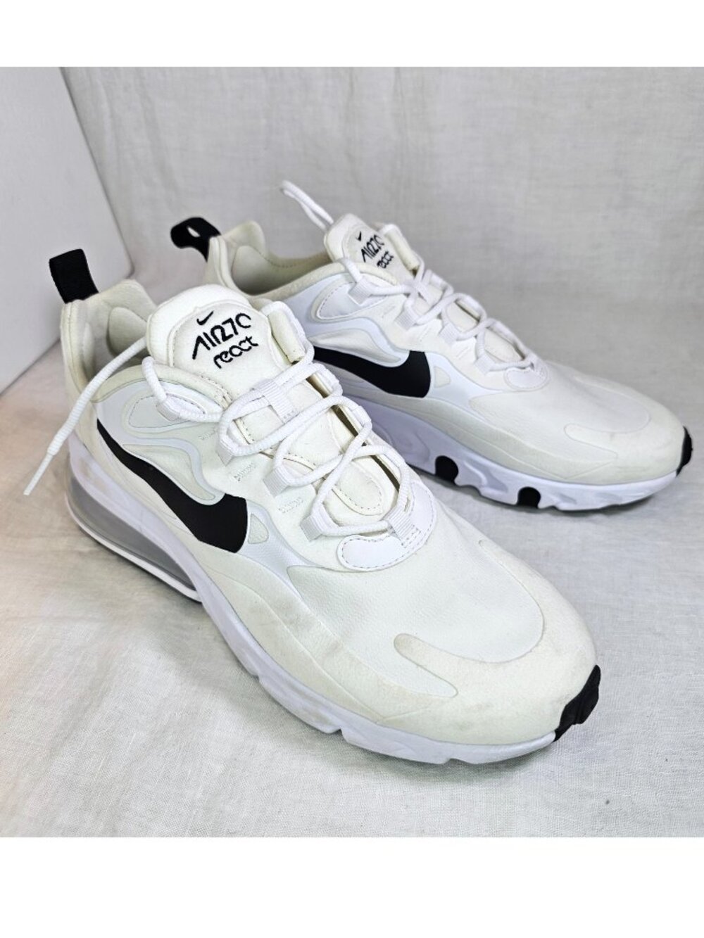 Nike Air Max 270 React White Lightweight Sneakers Running Shoes US10 CI3899-101